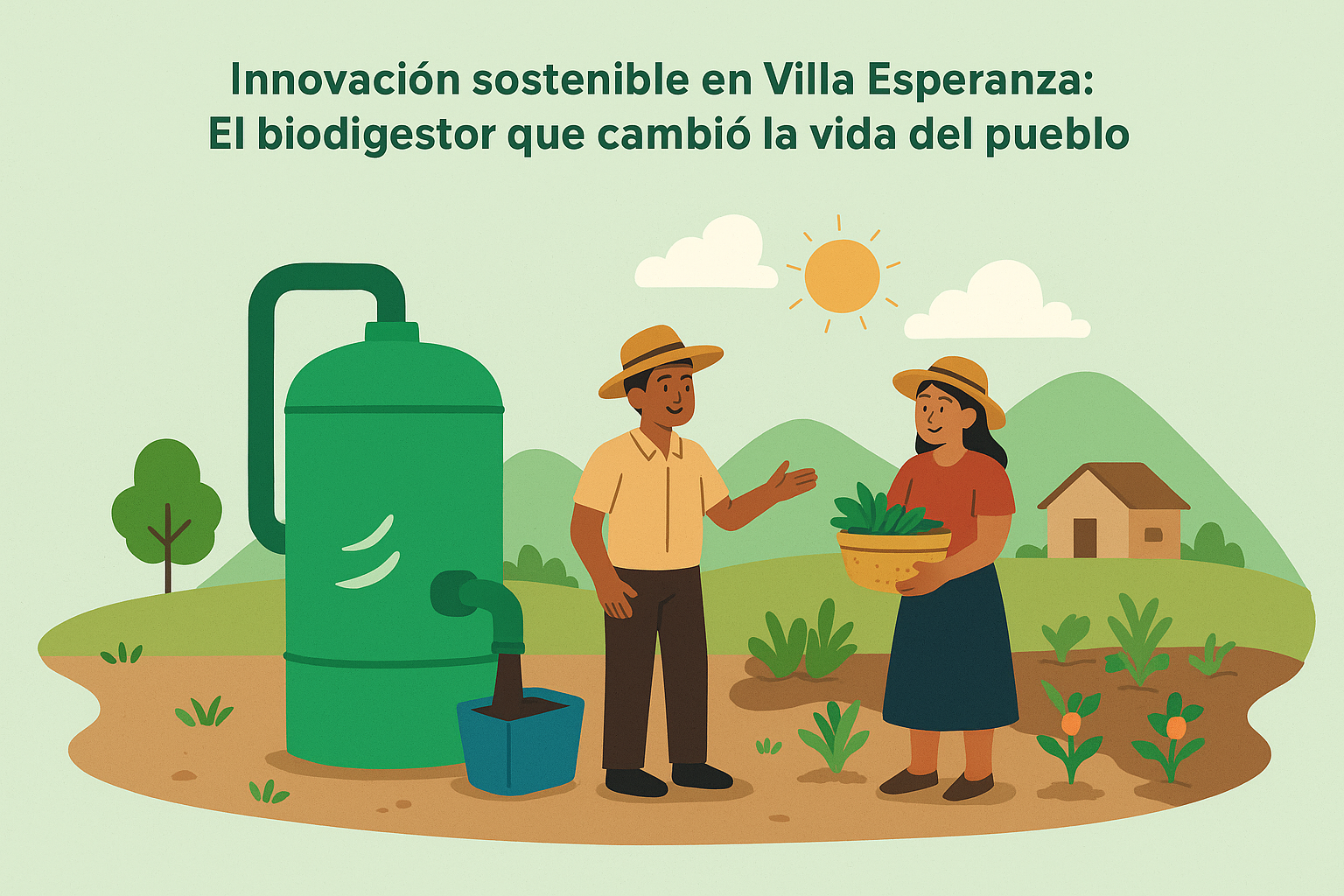 🌱 Innovación sostenible en Villa Esperanza: El biodigestor que cambió la vida del pueblo