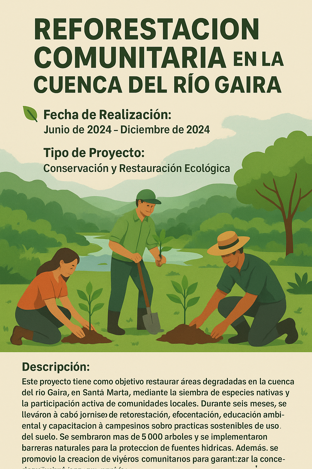 Reforestación Comunitaria en la Cuenca del Río Gaira