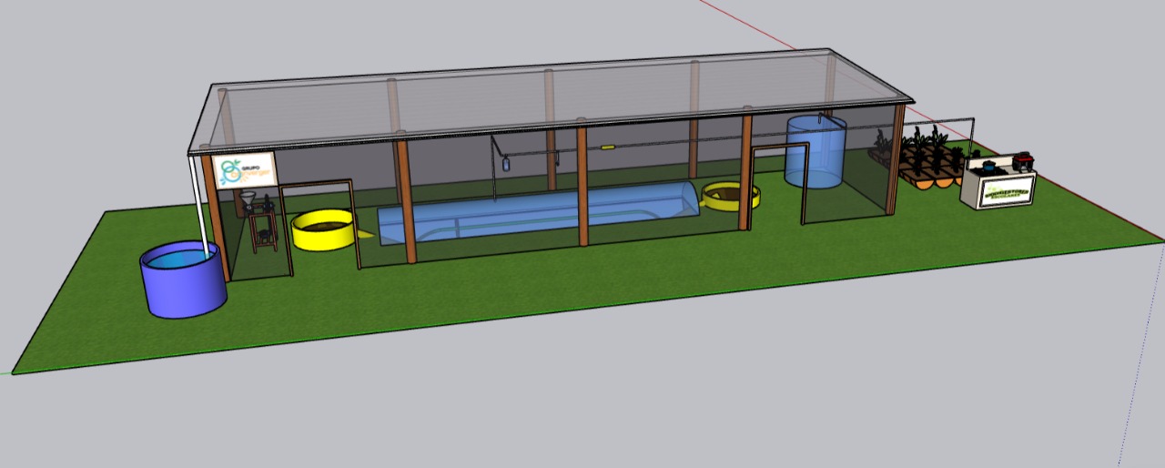 Modelo Modelo académico de biodigestor 3D